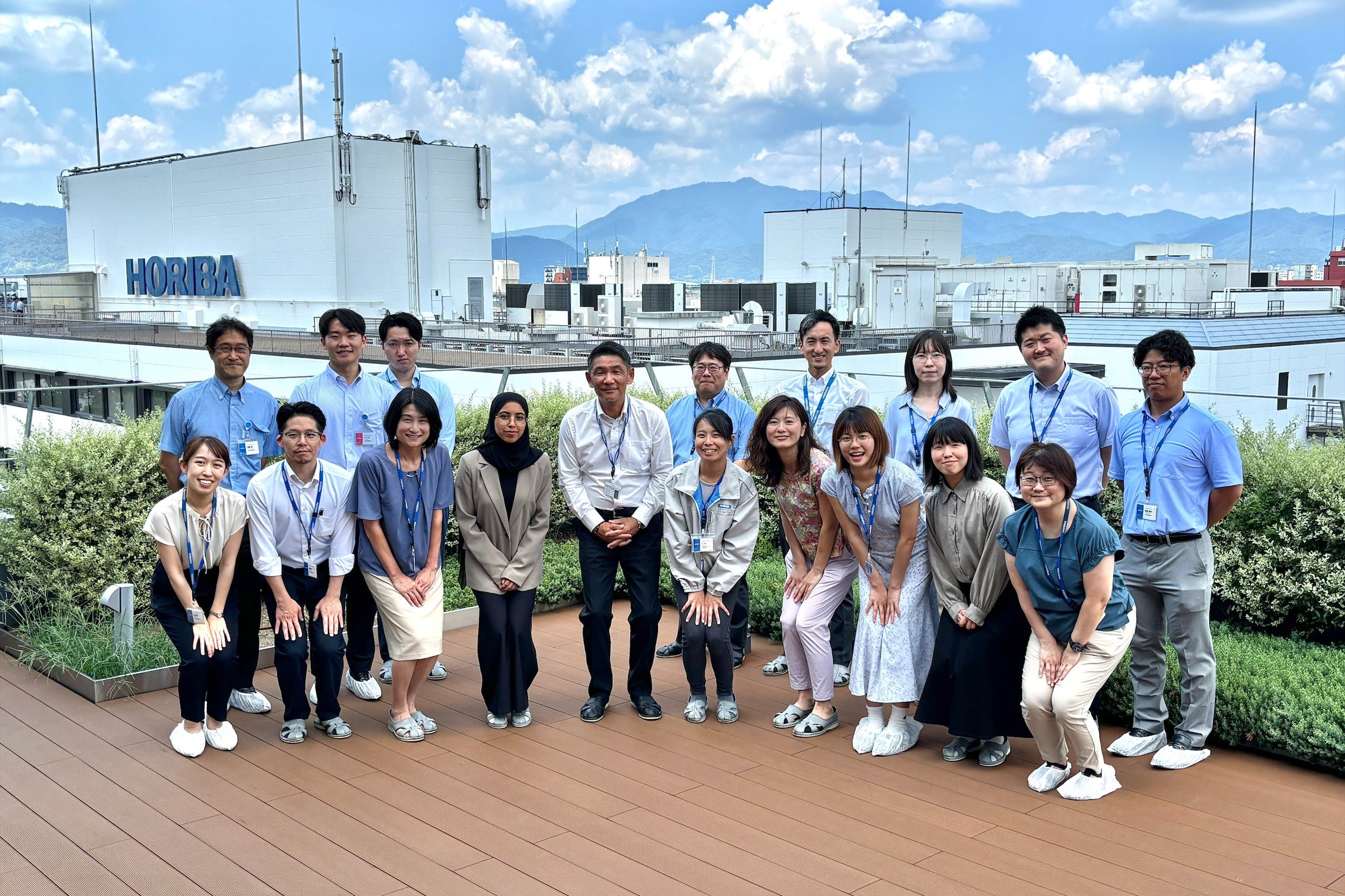堀場製作所での企業研修（於：京都府） 